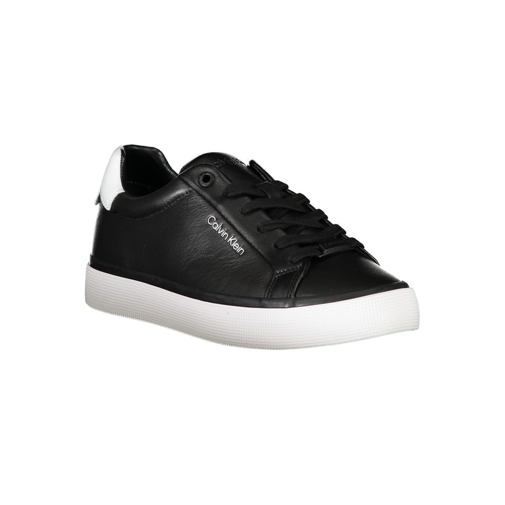 Calvin Klein Schwarzer Sneaker aus echtem Leder