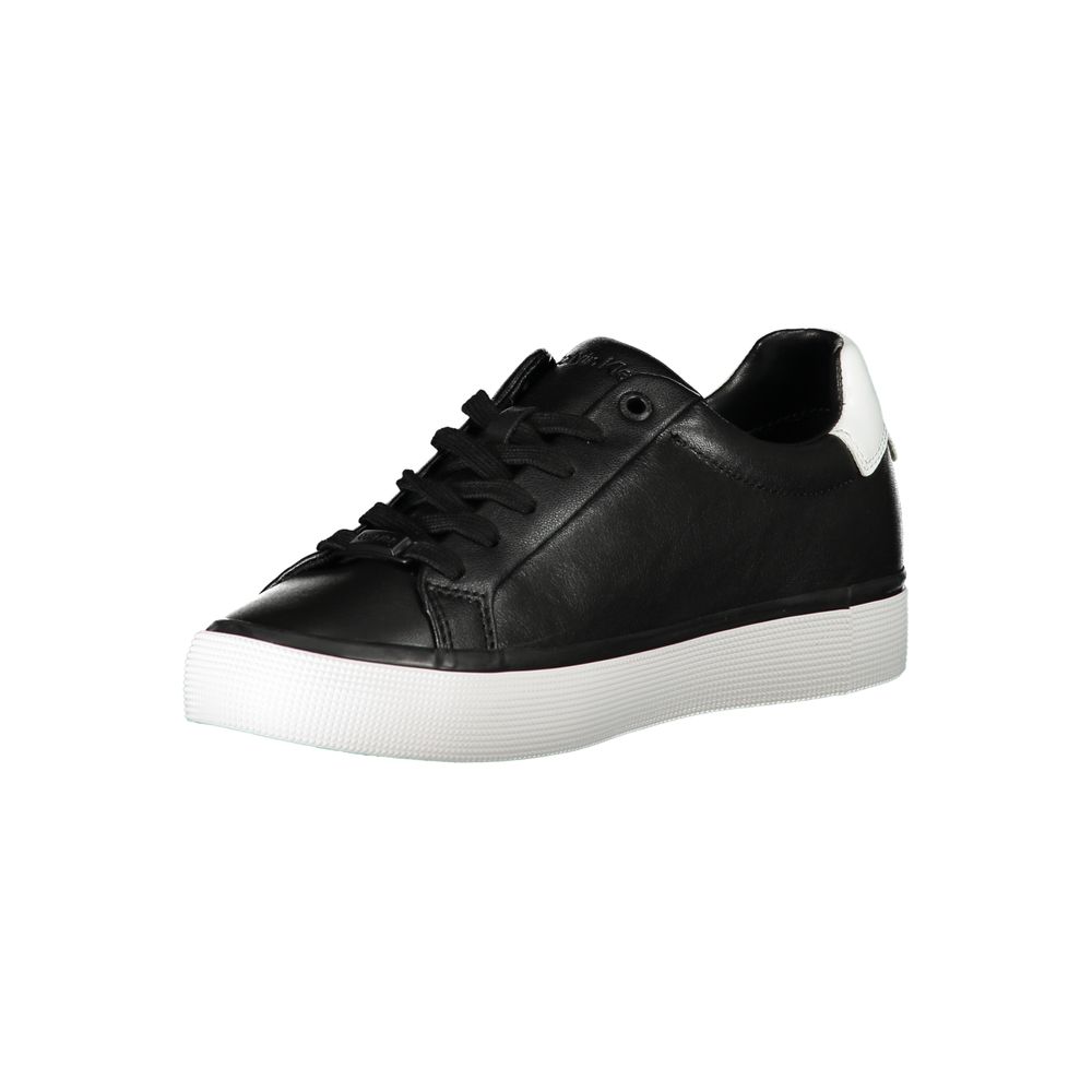 Calvin Klein Schwarzer Sneaker aus echtem Leder