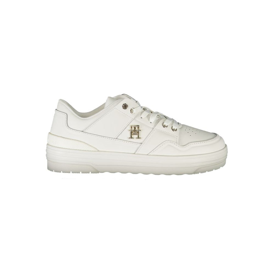 Tommy Hilfiger Women's White Leather Sneakers