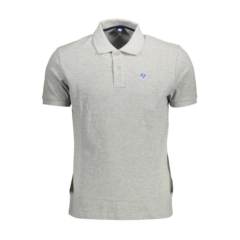 North Sails Graues Baumwoll-Poloshirt