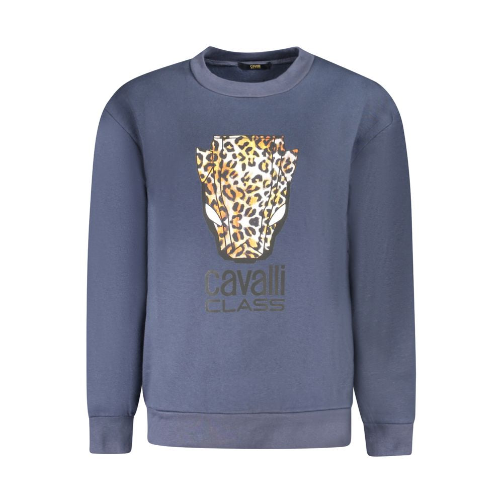 Cavalli Class Blue Polyester Sweatshirt