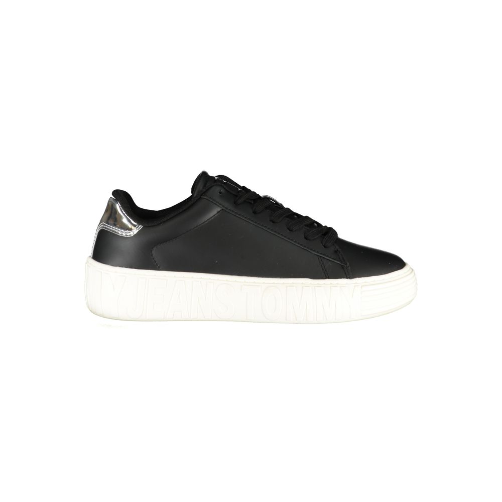 Tommy Hilfiger Black Genuine Leather Sneaker