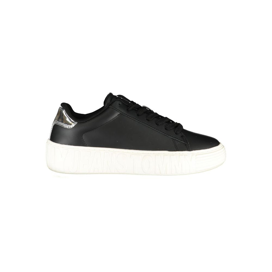 Tommy Hilfiger Black Genuine Leather Sneaker