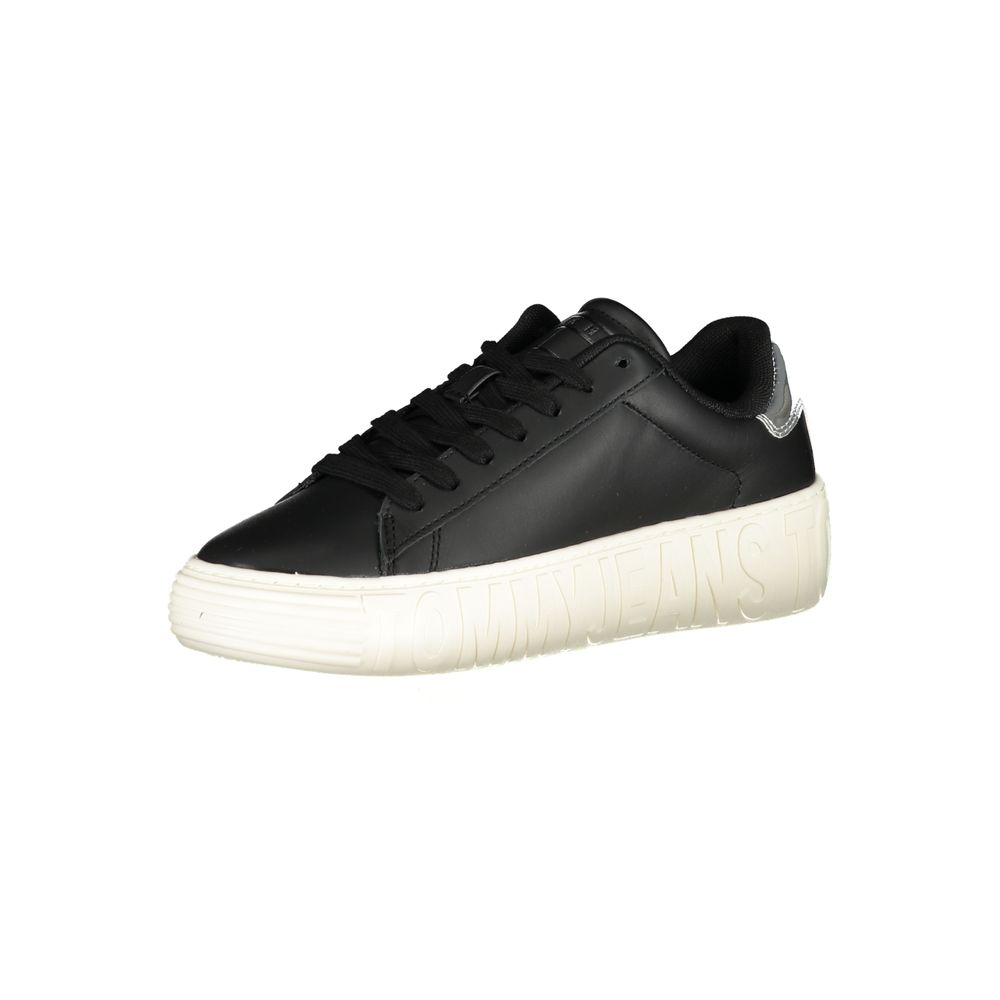 Tommy Hilfiger Black Genuine Leather Sneaker