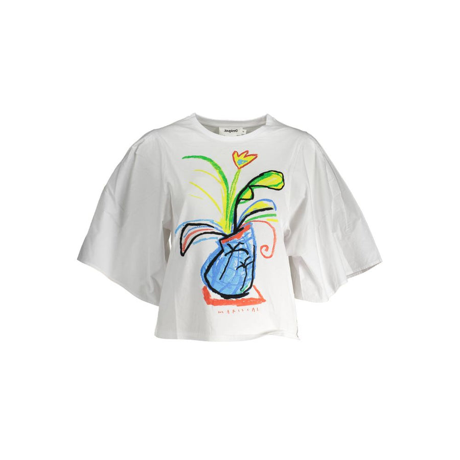 Desigual White Cotton Top for Women