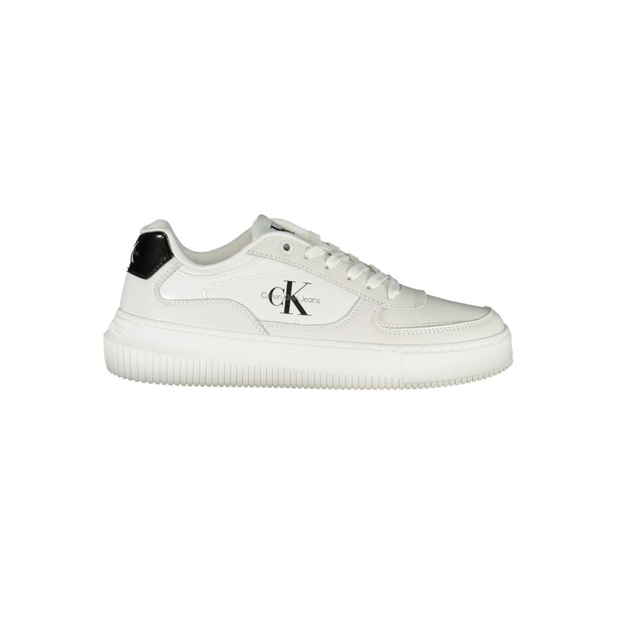 Calvin Klein Women's White Leather Trainers