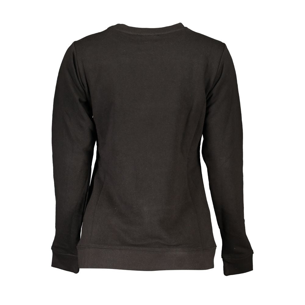 Cavalli Class Schwarzer Baumwoll-Sweatshirt für Damen