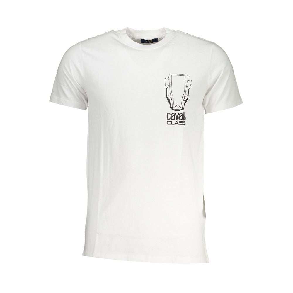 Cavalli Class Men's White Cotton T-Shirt