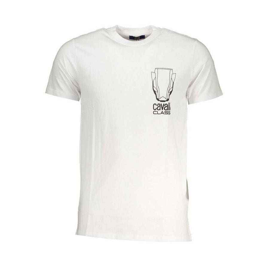 Cavalli Class Men's White Cotton T-Shirt