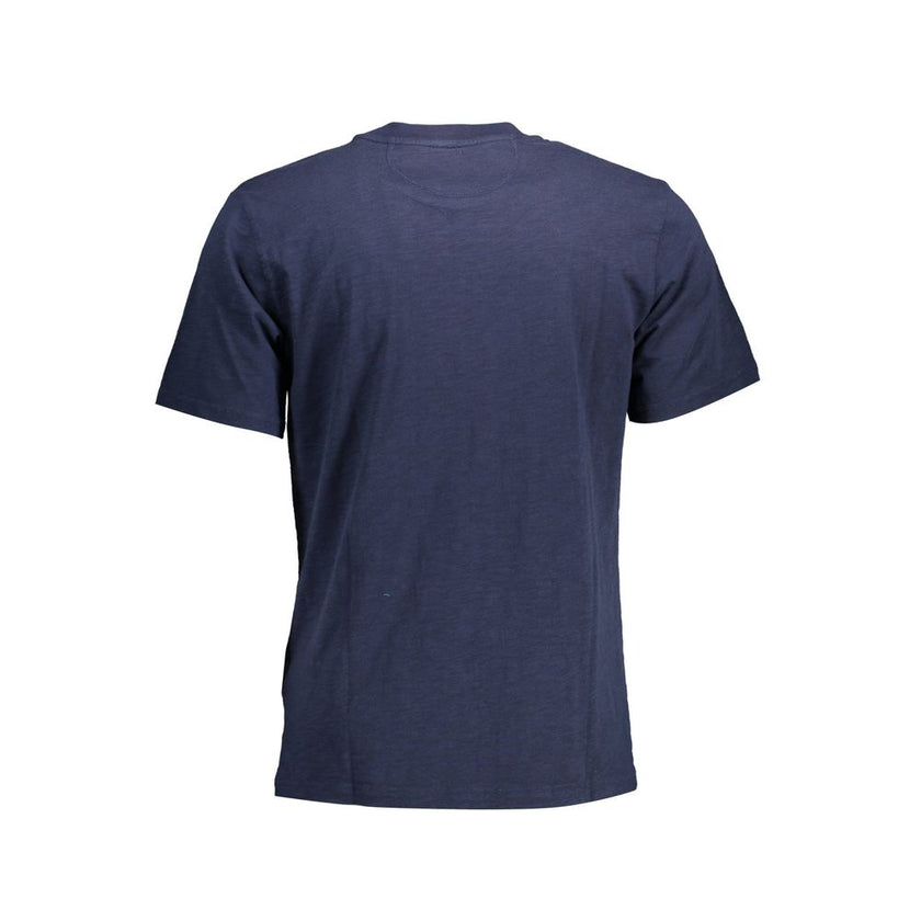 La Martina Blaues Baumwoll-T-Shirt für Herren