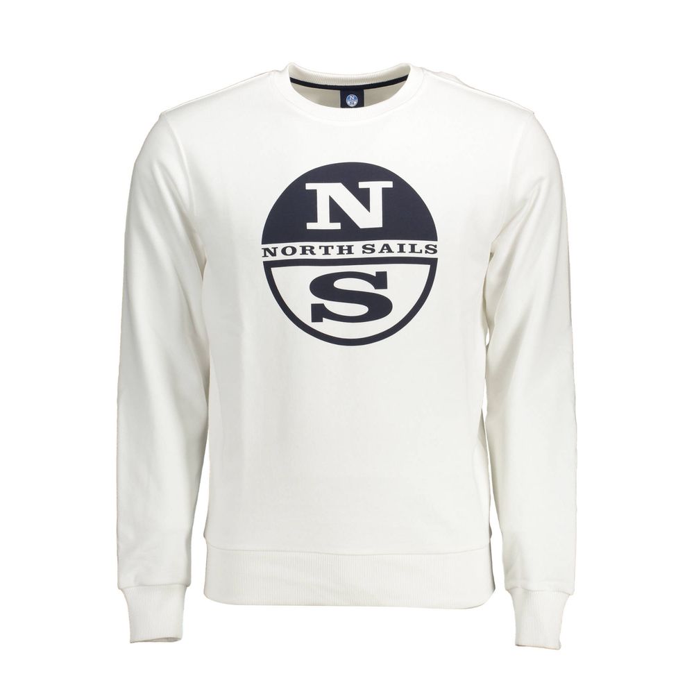 North Sails Weißer Baumwollpullover für Männer