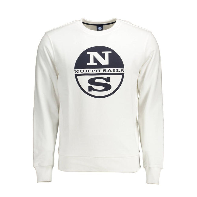 North Sails Weißer Baumwollpullover für Männer