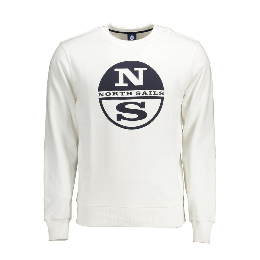 North Sails Weißer Baumwollpullover für Männer