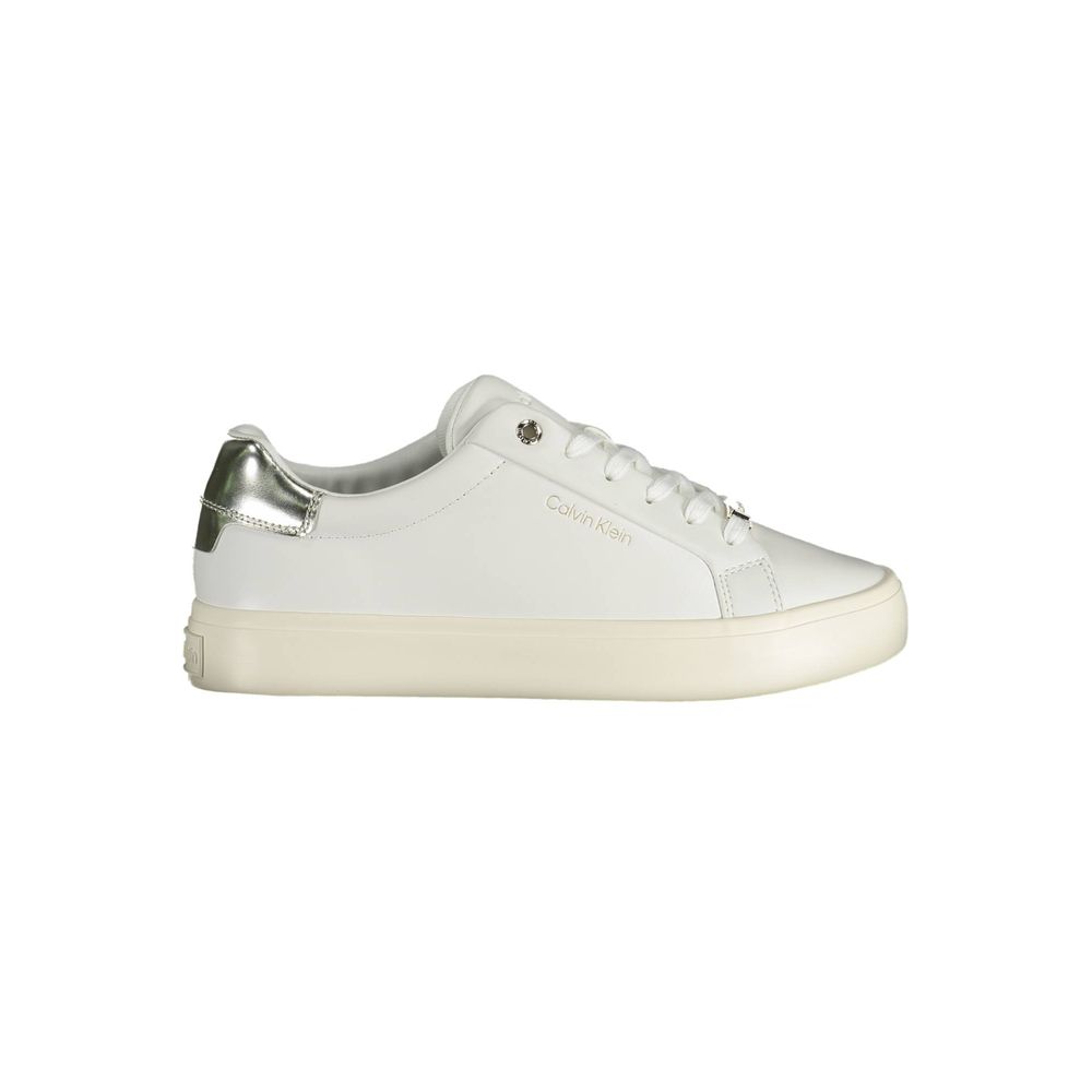 Calvin Klein Sneaker aus weißem Polyester