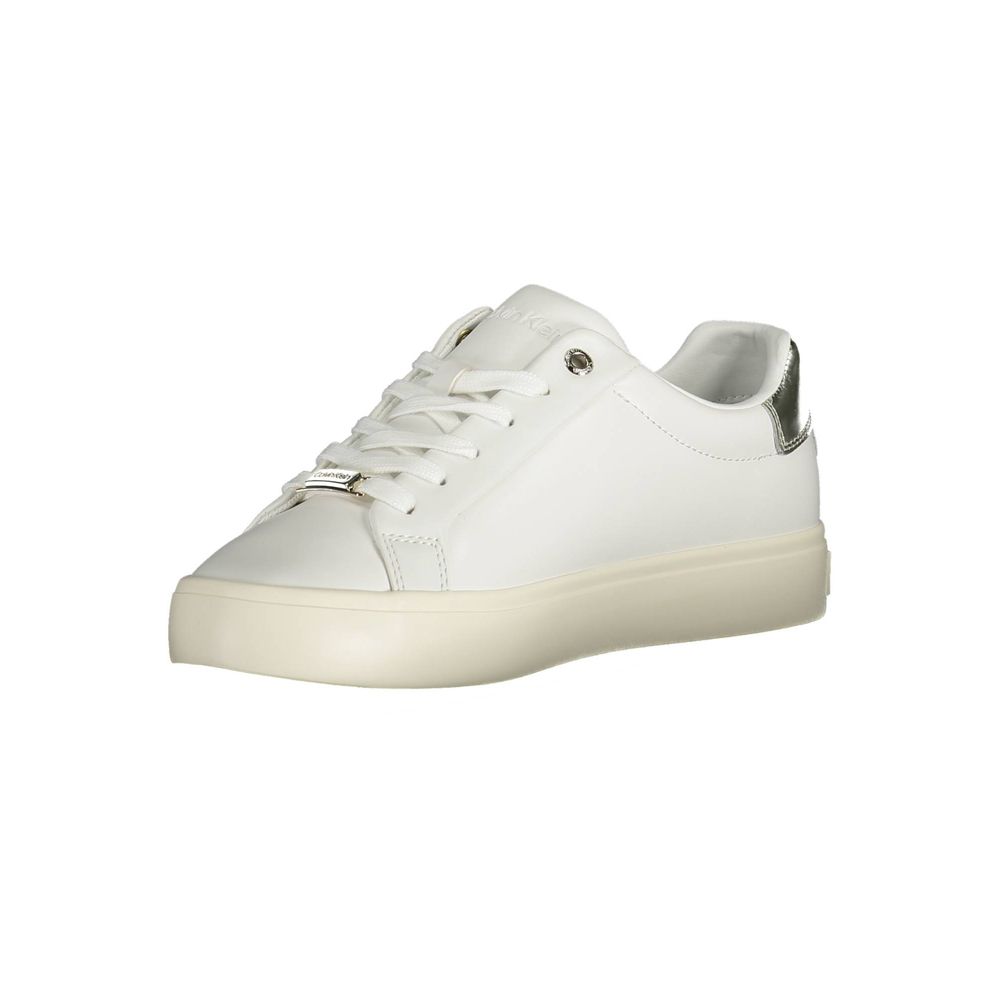 Calvin Klein Sneaker aus weißem Polyester
