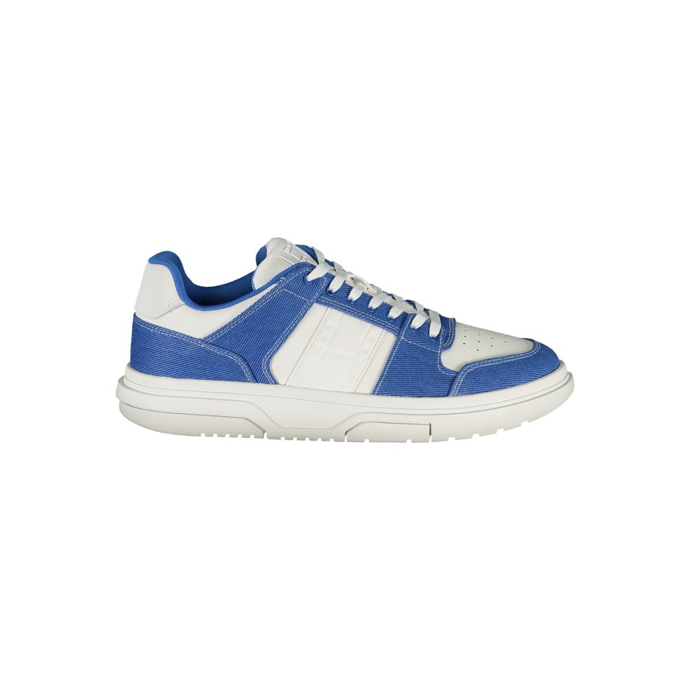 Tommy Hilfiger White Polyurethane Men's Sneakers