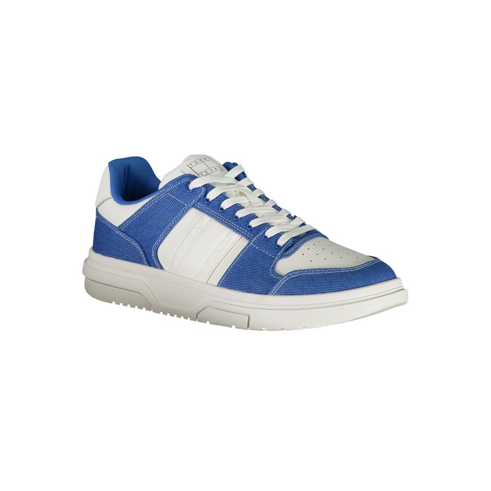 Tommy Hilfiger White Polyurethane Men's Sneakers