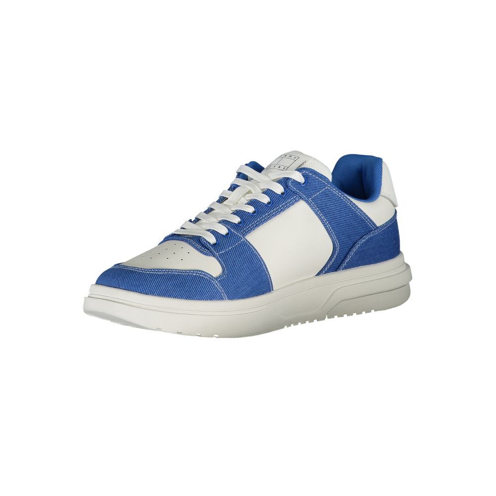 Tommy Hilfiger White Polyurethane Men's Sneakers