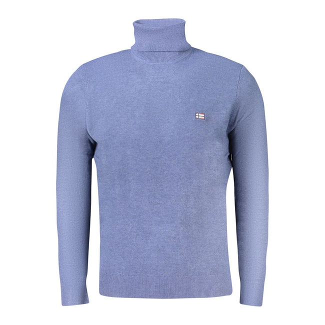 Norway 1963 Blauer Herrenpullover aus Wolle