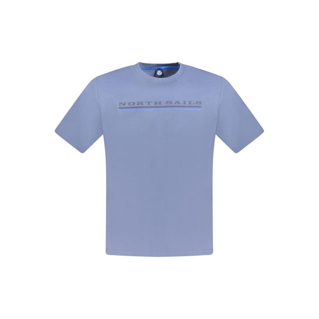 North Sails Blu Baumwoll-T-Shirt für Herren