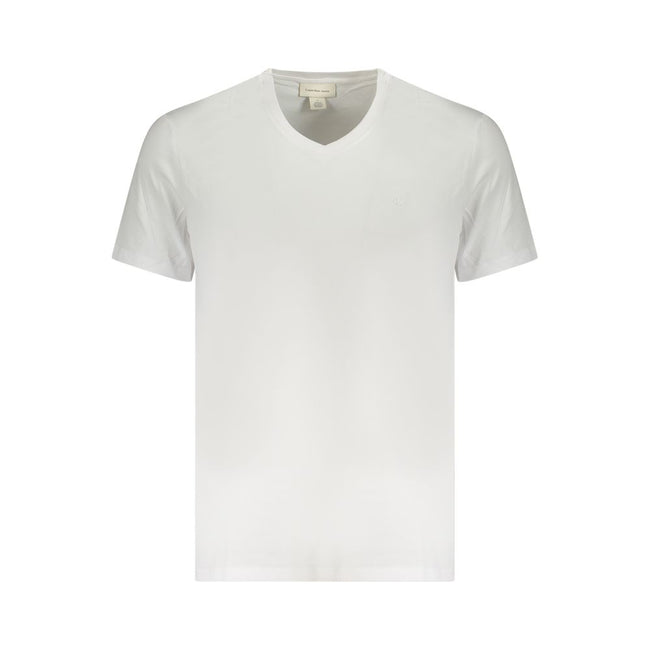 Calvin Klein Bianco Baumwoll-T-Shirt für Herren