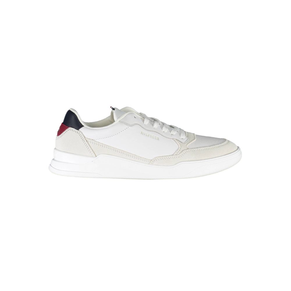 Tommy Hilfiger Men's White Leather Sneakers