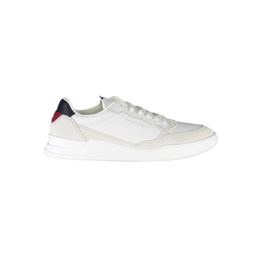 Tommy Hilfiger Men's White Leather Sneakers