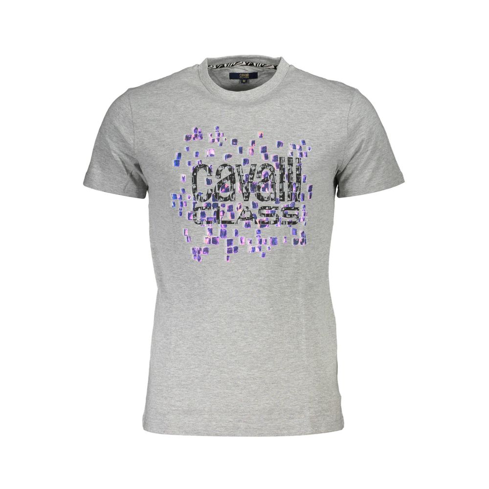 Cavalli Class Men's Brown Cotton T-Shirt