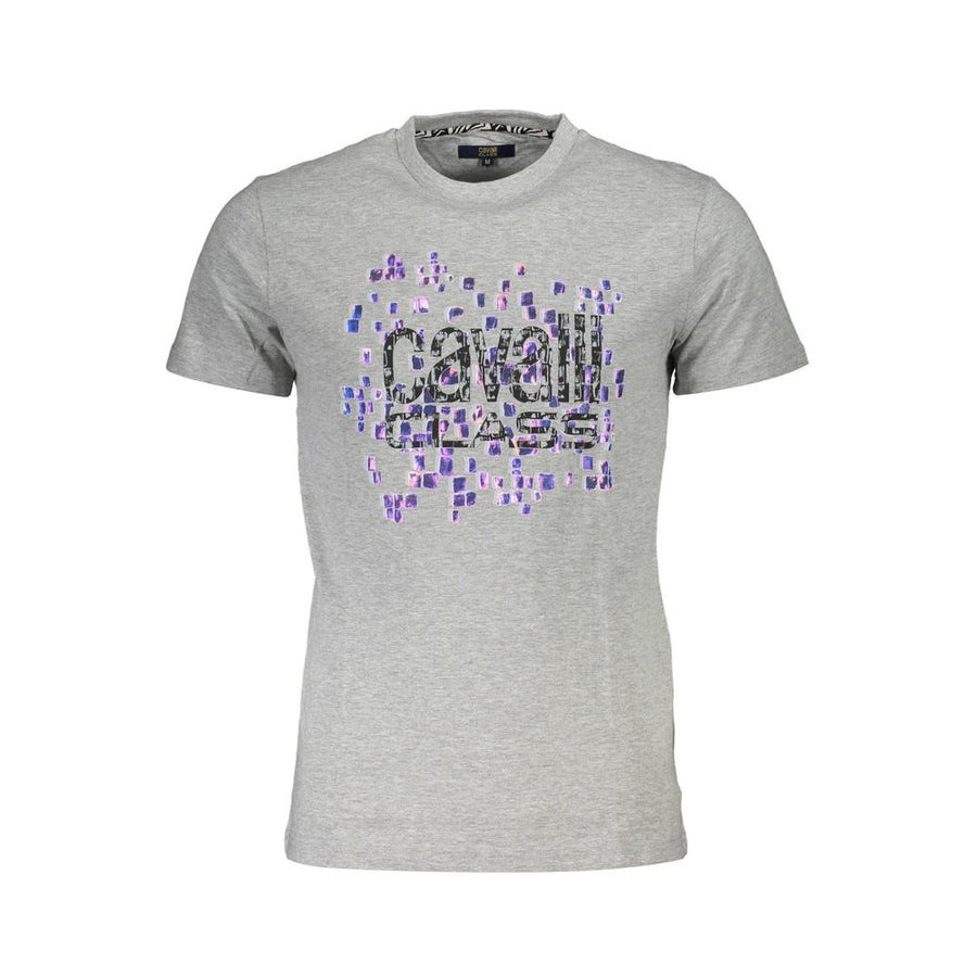 Cavalli Class Men's Brown Cotton T-Shirt