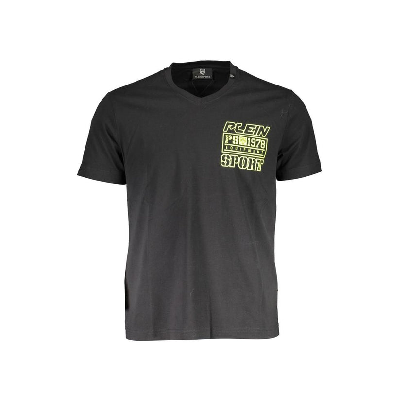 Plein Sport Schwarzes Baumwoll-T-Shirt für Herren