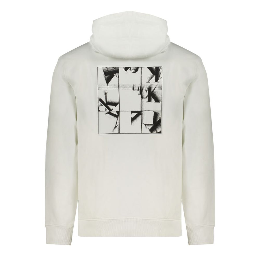 Calvin Klein Weißes Herren-Sweatshirt aus Baumwolle