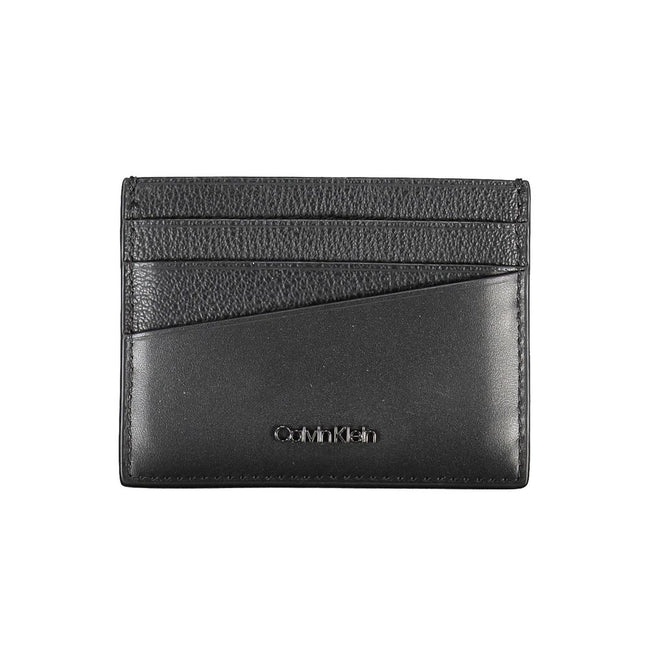 Calvin Klein Schwarzes Leder Portemonnaie