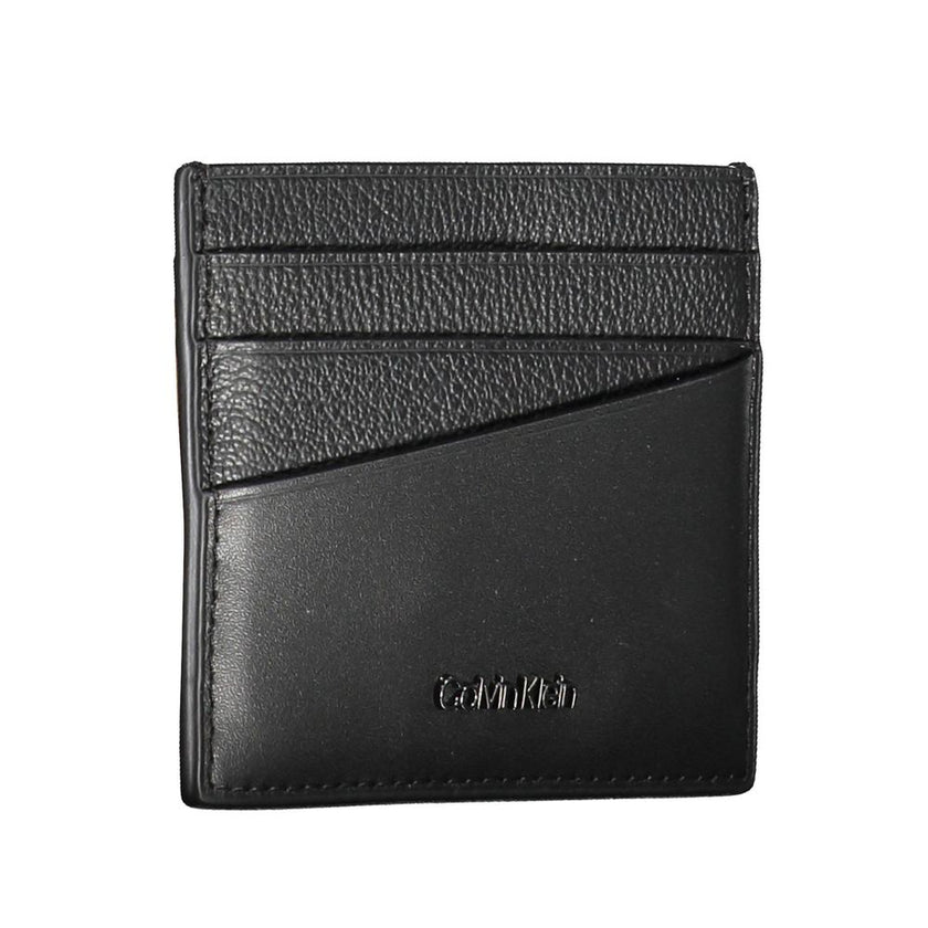 Calvin Klein Schwarzes Leder Portemonnaie