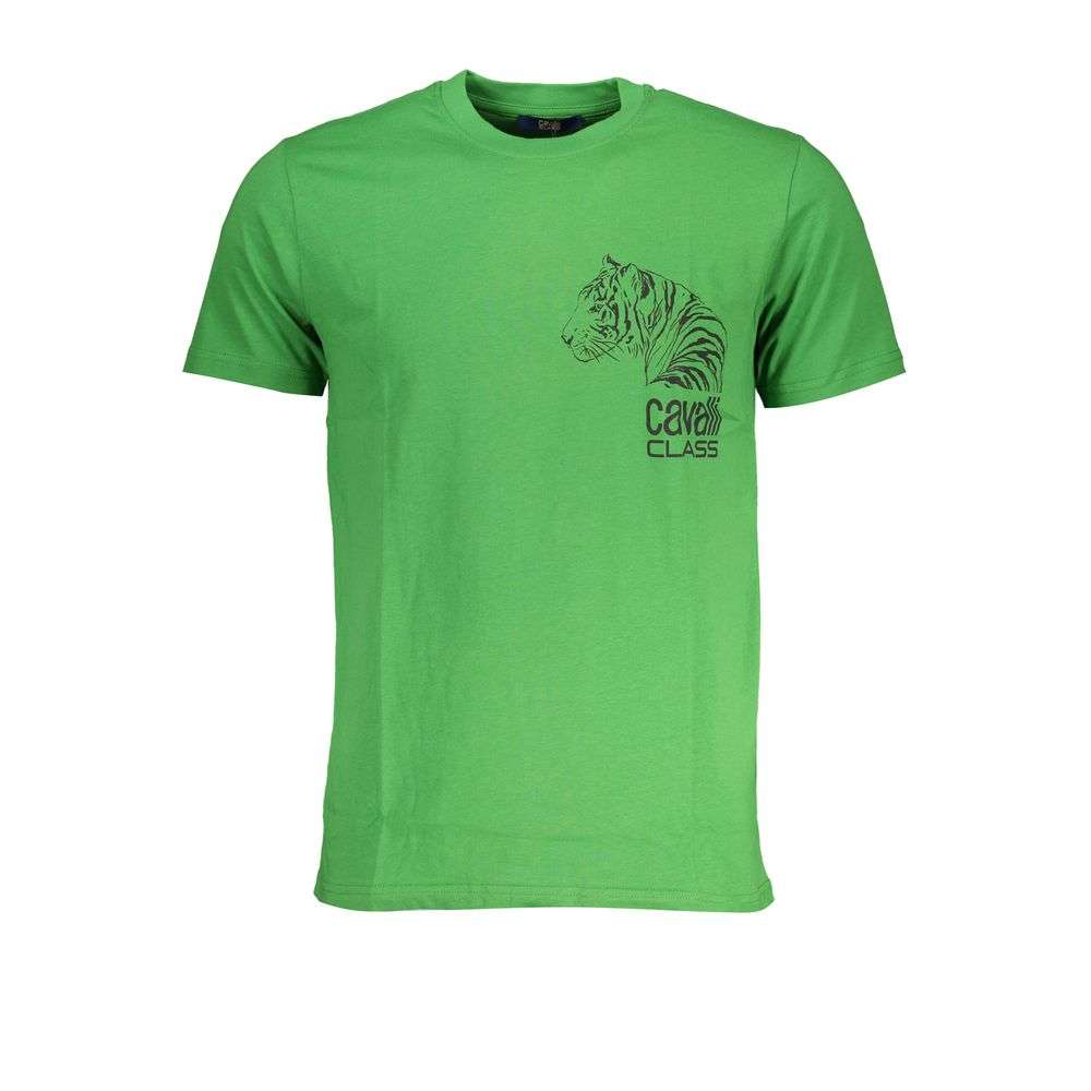 Cavalli Class Men's Green Cotton T-Shirt
