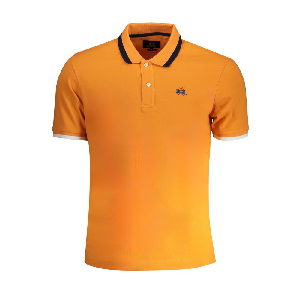 La Martina Arancione Baumwoll-Herrenpoloshirt