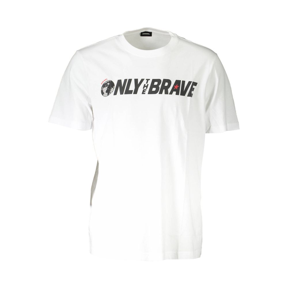 Diesel Weißes Baumwoll-T-Shirt für Herren