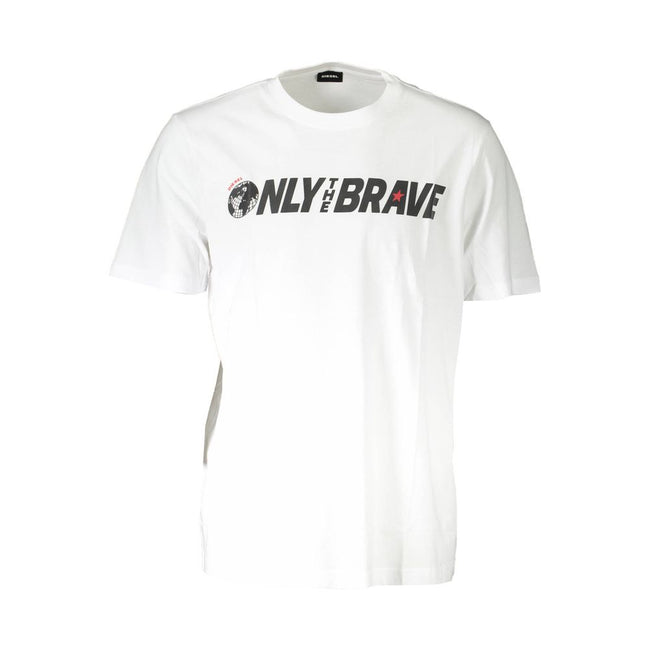 Diesel Weißes Baumwoll-T-Shirt für Herren