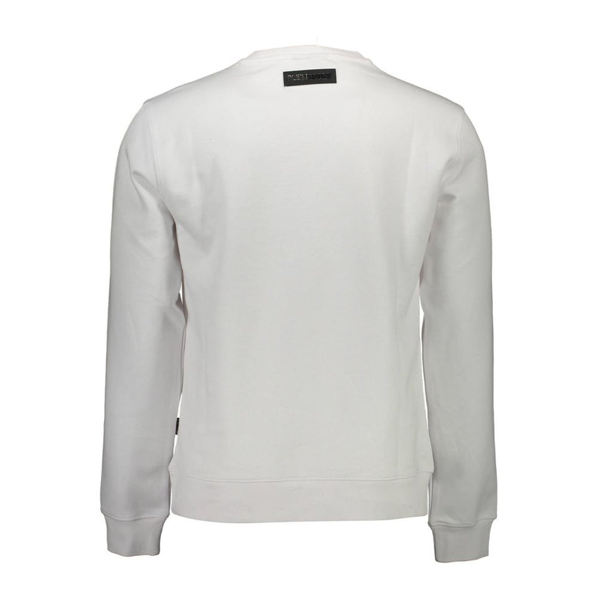 Plein Sport Bianco Baumwoll-Sweatshirt für Herren
