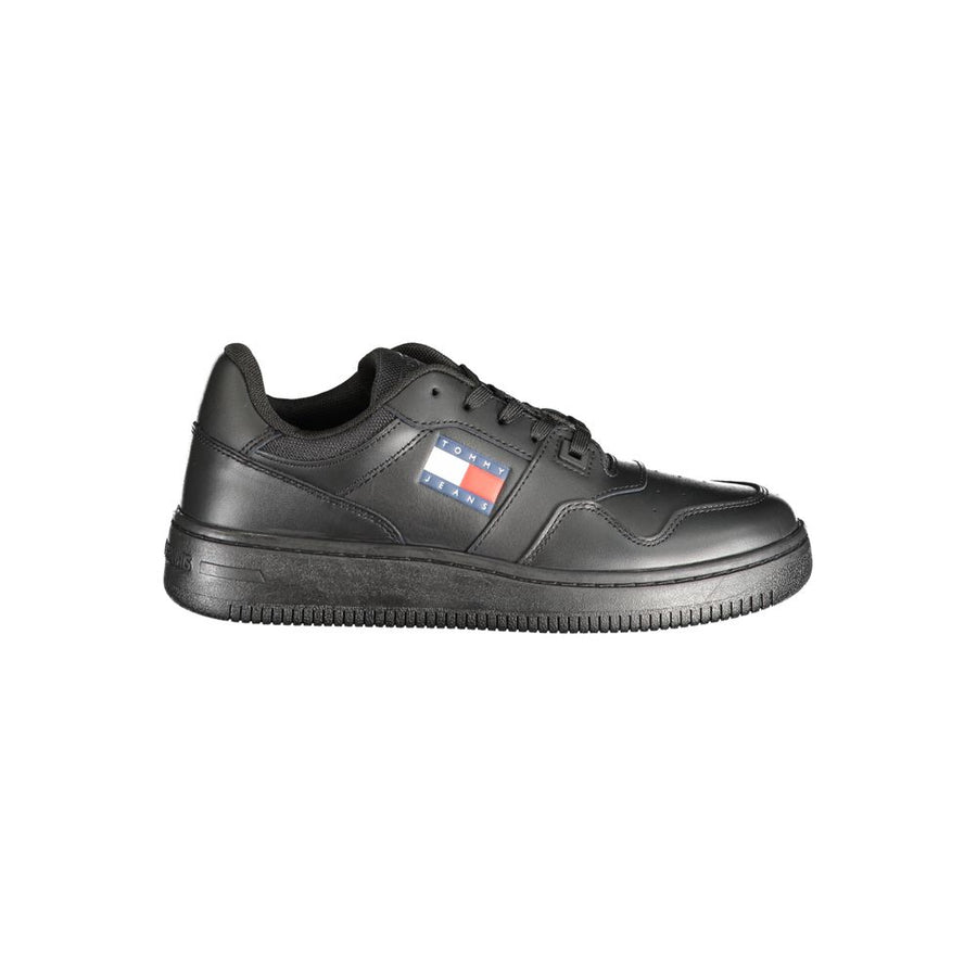 Tommy Hilfiger Black Genuine Leather Sneaker