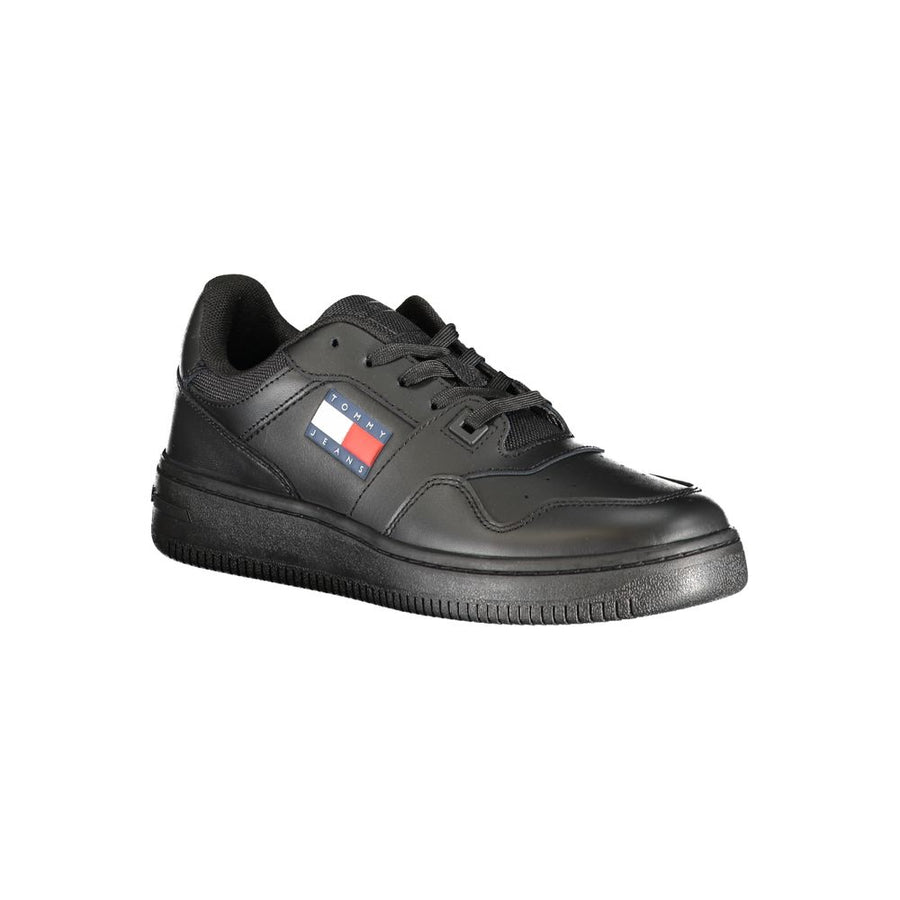 Tommy Hilfiger Black Genuine Leather Sneaker