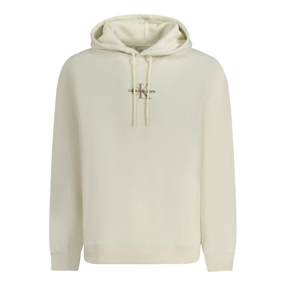 Calvin Klein Men's White Cotton Hoodie