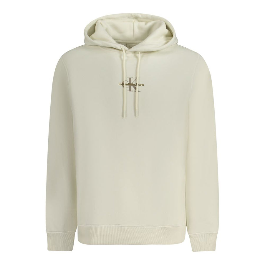 Calvin Klein Weißer Herren-Kapuzenpullover aus Baumwolle