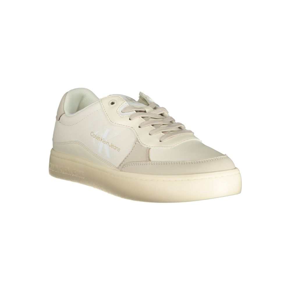 Calvin Klein White Polyurethane Men's Sneaker