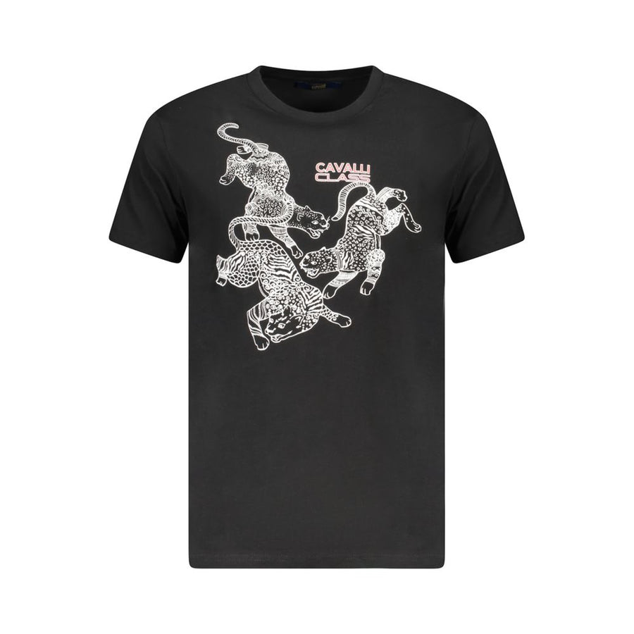 Cavalli Class Men's Black Cotton T-Shirt