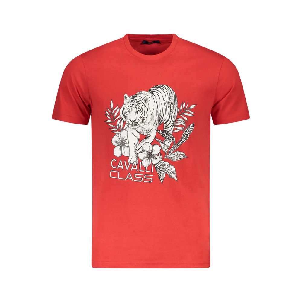 Cavalli Class Men's Red Cotton T-Shirt
