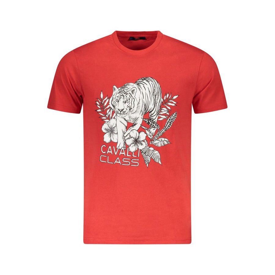 Cavalli Class Men's Red Cotton T-Shirt