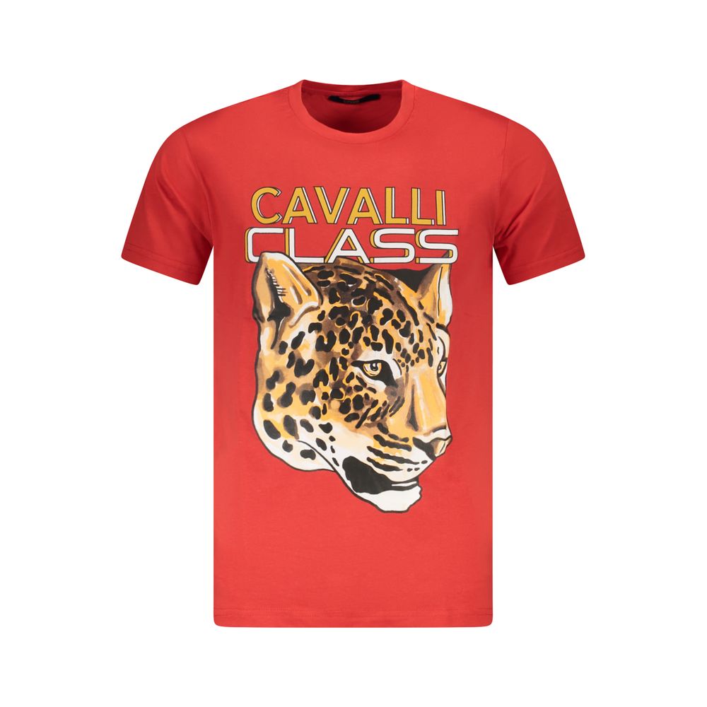 Cavalli Class Men's Red Cotton T-Shirt