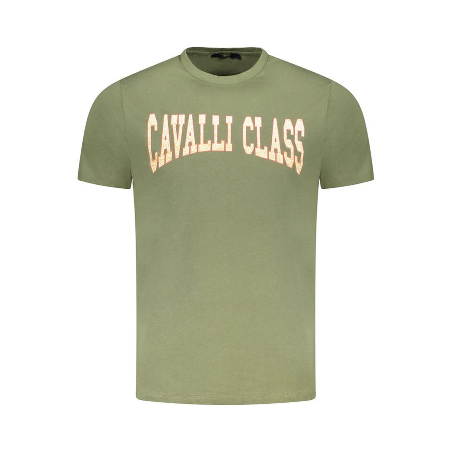 Cavalli Class Men's Green Cotton T-Shirt
