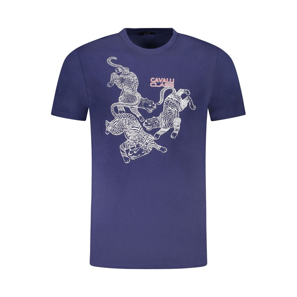 Cavalli Class Men's Blue Cotton T-Shirt