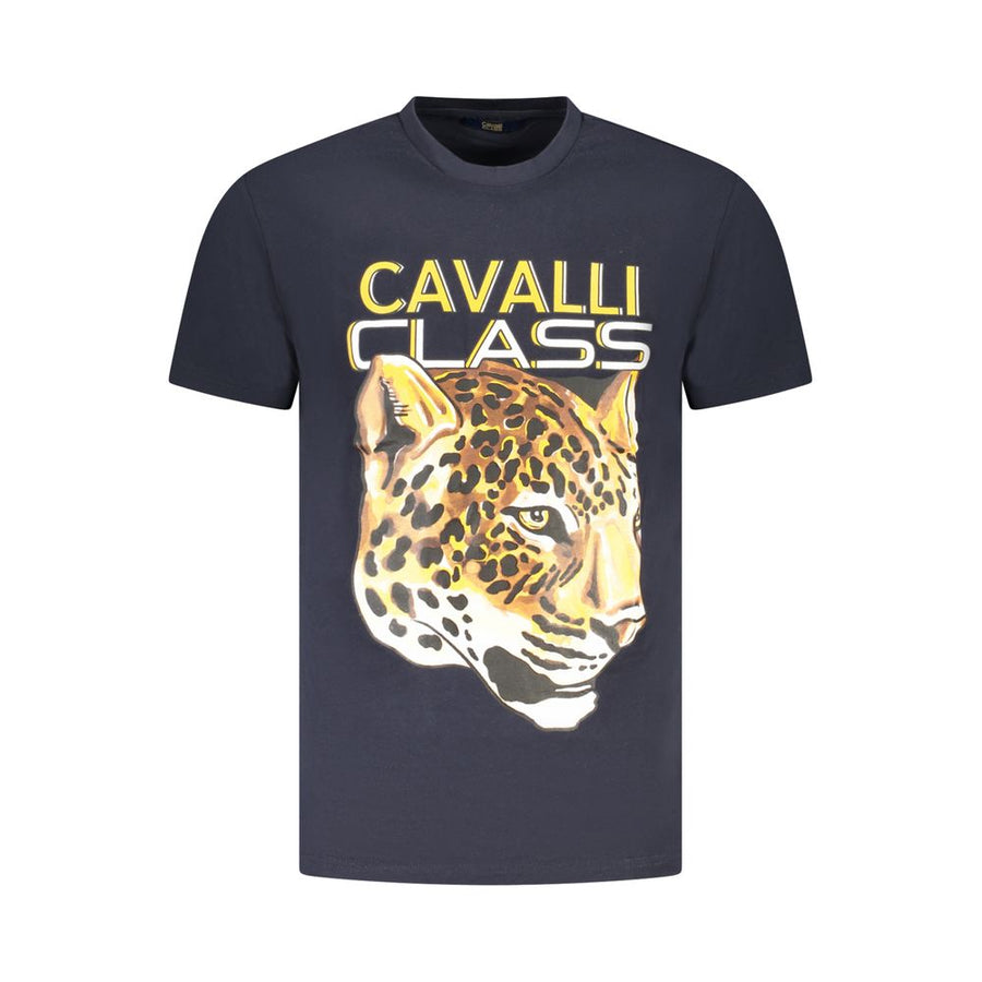 Cavalli Class Men's Blue Cotton T-Shirt